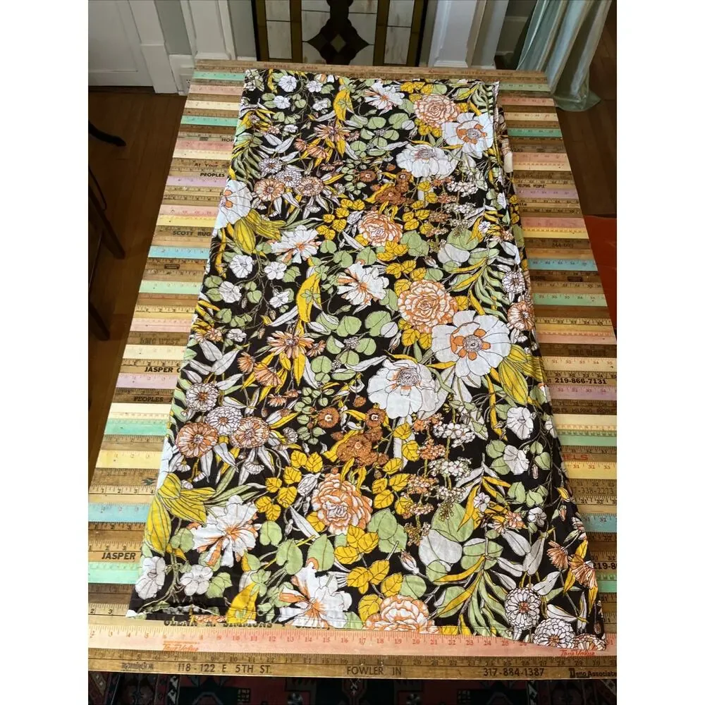 Urban Outfitters Mila Queen Flat Sheet Garden Fairy Y2K Boho Earthy Floral Anthr